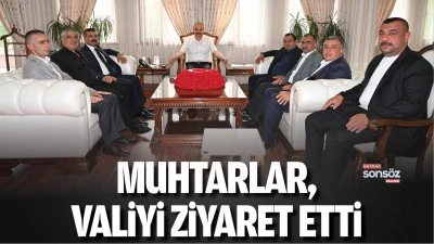 Muhtarlar, valiyi ziyaret etti