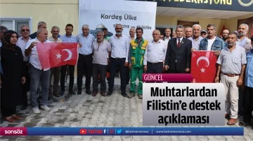 Muhtarlardan Filistin'e destek a&ccedil;ıklaması