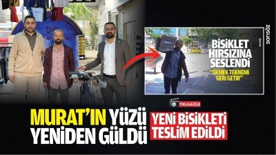 Murat&rsquo;ın y&uuml;z&uuml; yeniden g&uuml;ld&uuml;; Yeni bisikleti teslim edildi