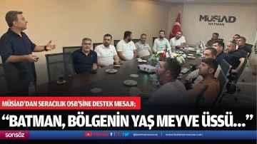 M&Uuml;SİAD&rsquo;dan seracılık OSB&rsquo;sine destek mesajı