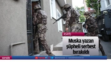 Muska yazan ş&uuml;pheli serbest bırakıldı