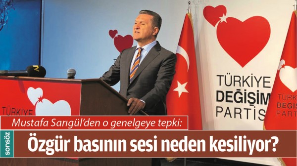 MUSTAFA SARIG&Uuml;L&rsquo;DEN O GENELGEYE TEPKİ