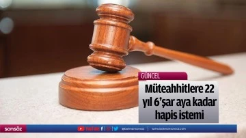 M&uuml;teahhitlere 22 yıl 6'şar aya kadar hapis istemi