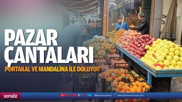 Pazar &ccedil;antaları portakal ve mandalina ile doluyor&nbsp;