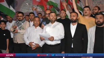 İsrail'in Gazze'ye y&ouml;nelik saldırıları &nbsp;protesto edildi