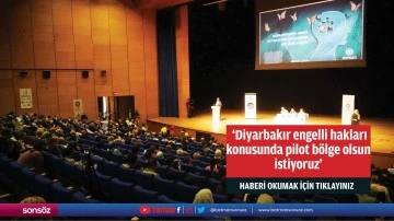 &nbsp;&lsquo;Diyarbakır engelli hakları konusunda pilot b&ouml;lge olsun istiyoruz&rsquo;
