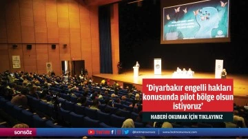 &nbsp;&lsquo;Diyarbakır engelli hakları konusunda pilot b&ouml;lge olsun istiyoruz&rsquo;