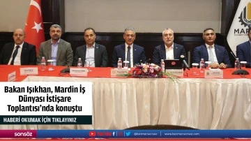 Bakan Işıkhan, Mardin İş D&uuml;nyası İstişare Toplantısı'nda konuştu
