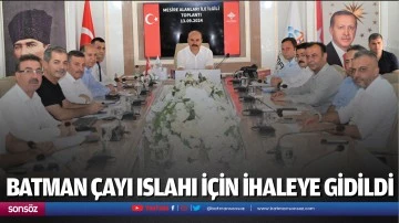 Batman &Ccedil;ayı Islahı i&ccedil;in ihaleye gidildi