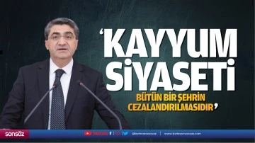 Ekmen:  &ldquo;Kayyum siyaseti b&uuml;t&uuml;n bir şehrin cezalandırılmasıdır&rdquo;