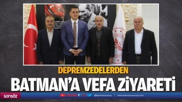 Depremzedelerden Batman&rsquo;a vefa&nbsp; ziyareti&nbsp;