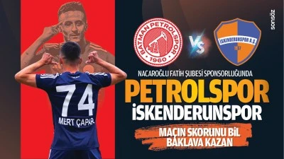  Petrolspor &ndash; İskenderunspor ma&ccedil;ı &Ccedil;arşamba g&uuml;n&uuml;