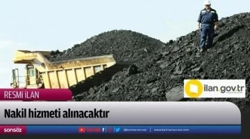 Nakil hizmeti satın alınacaktır