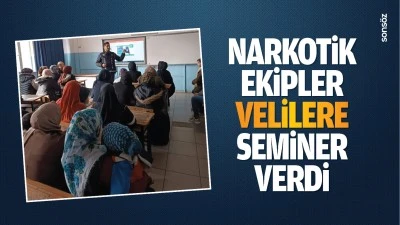 Narkotik ekipler, velilere seminer verdi