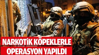Narkotik k&ouml;peklerle operasyon yapıldı