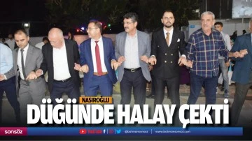 Nasıroğlu, d&uuml;ğ&uuml;nde halay &ccedil;ekti