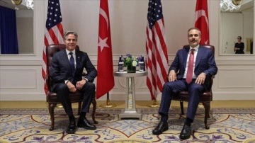 New York Dışişleri Bakanlığı'ndan Fidan'ın ABD'li Mevkidaşıyla G&ouml;r&uuml;şmesi Fotoğrafları