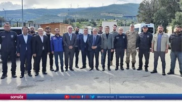 Nurdağı protokol&uuml; g&uuml;venlik g&uuml;&ccedil;leriyle bayramlaştı