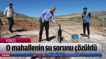 O mahallenin su sorunu &ccedil;&ouml;z&uuml;ld&uuml;