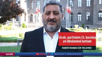  Ocak, partisinin 23. kuruluş yıl d&ouml;n&uuml;m&uuml;n&uuml; kutladı