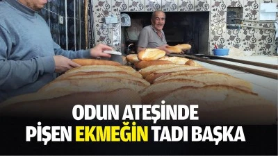 Odun ateşinde pişen ekmeğin tadı başka&hellip;