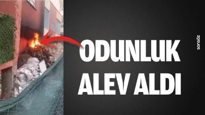 Odunluk alev aldı