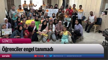 &Ouml;ğrenciler engel tanımadı