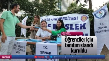 &Ouml;ğrenciler i&ccedil;in tanıtım standı kuruldu