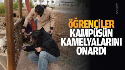 &Ouml;ğrenciler, kamp&uuml;s&uuml;n kamelyalarını onardı