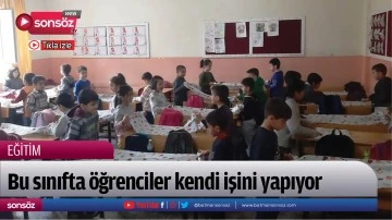 Bu sınıfta &ouml;ğrenciler kendi işini yapıyor