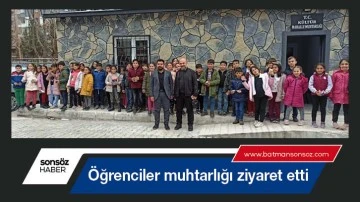 &Ouml;ğrenciler muhtarlığı ziyaret etti