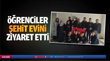&Ouml;ğrenciler şehit evini ziyaret etti