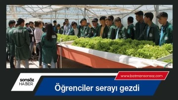 &Ouml;ğrenciler serayı gezdi