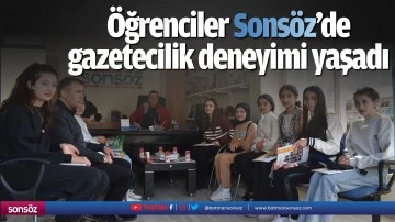 &Ouml;ğrenciler Sons&ouml;z&rsquo;de gazetecilik deneyimi yaşadı