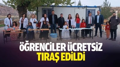 &Ouml;ğrenciler &uuml;cretsiz tıraş edildi