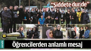 &Ouml;ĞRENCİLERDEN ANLAMLI MESAJ