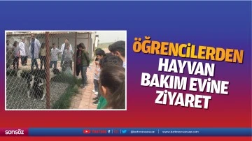 &Ouml;ğrencilerden hayvan bakım evine ziyaret
