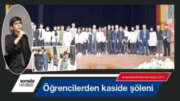 &Ouml;ğrencilerden kaside ş&ouml;leni