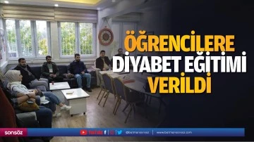 &Ouml;ğrencilere diyabet eğitimi verildi