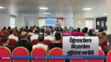 &Ouml;ğrencilere ilkyardım eğitimi verildi