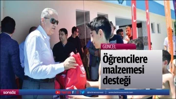 &Ouml;ğrencilere malzemesi desteği
