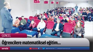 &Ouml;ğrencilere matematiksel eğitim...