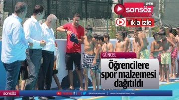 &Ouml;ğrencilere spor malzemesi dağıtıldı