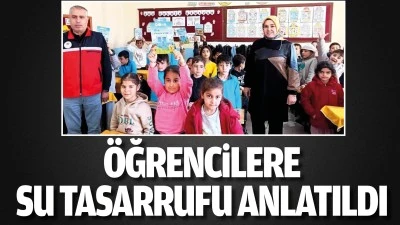 &Ouml;ğrencilere su tasarrufu anlatıldı