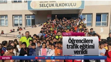&Ouml;ğrencilere trafik eğitimi verildi