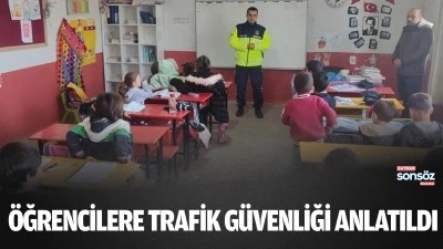 &Ouml;ğrencilere trafik g&uuml;venliği anlatıldı