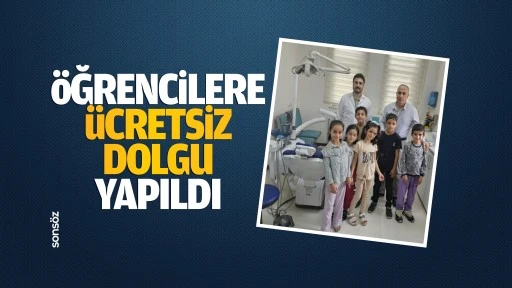 &Ouml;ğrencilere &uuml;cretsiz dolgu yapıldı