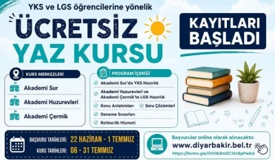 &Ouml;ğrencilere &uuml;cretsiz yaz kursu