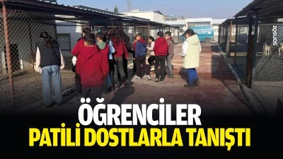 &Ouml;ğrencileri, patili dostlarla tanıştı