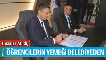 &Ouml;ĞRENCİLERİN YEMEĞİ BELEDİYEDEN